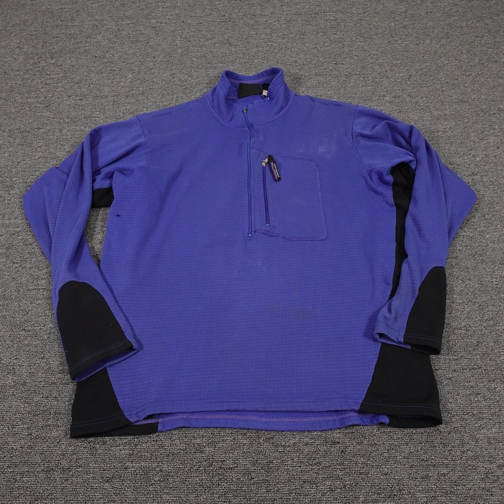 Vintage Patagonia Pullover‎ Mens Large Purple Regulator Polartec Zip Fleece 90s